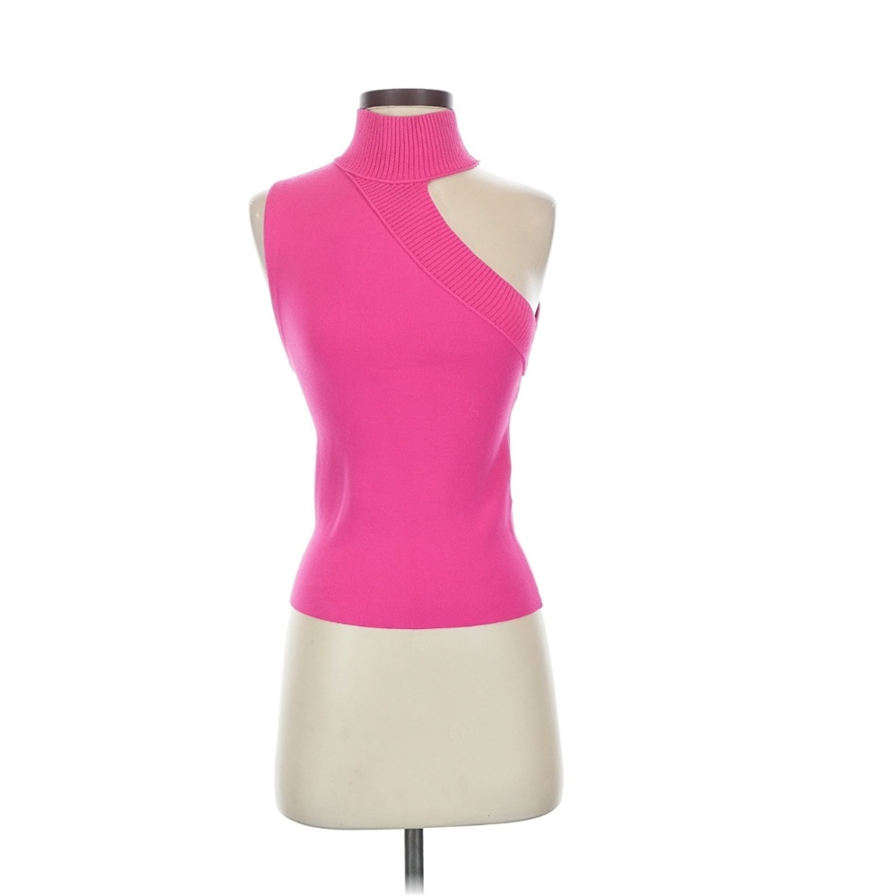 Alice + Olivia Asymmetrical Cutout Knit Top – Small